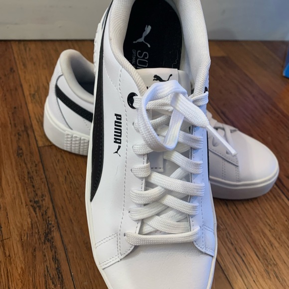 NWOT: Puma Woman’s 8.5 Serve Pro Lite Lace-Up Sneakers In White - Picture 9 of 10